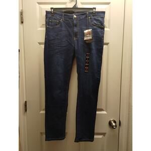 Blu Rock NWT Men's 34x31 Dark Wash Slim Fit Comfort 4-Way Stretch Durable Jeans